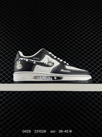 Nike Air Force 1 Low Multi-color Black White Pink White Light Blue White Navy White Labubu Custom EU 36-45 5 Lifestyle - Unisex (BS-71779)