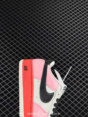 Nike Air Force 1 Low Pink White Black Red 36-45 Casual - Unisex (BS-74013)