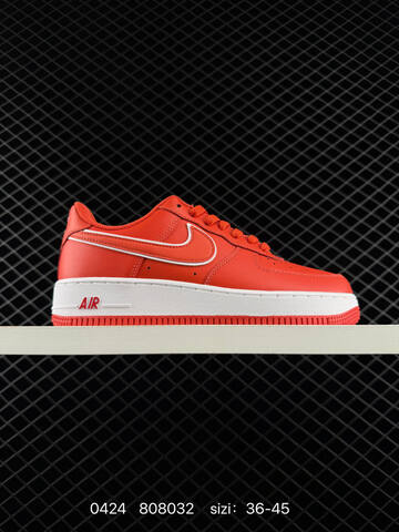 Nike Air Force 1 Low Picante Red With White Accents White Midsole Red Outsole EU 36-45 Lifestyle - Unisex (BS-71903)
