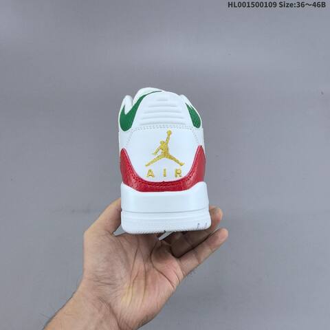 Jordan Air Jordan 3 Mexico El Vuelo White Red Green Gold EU 36-46 Basketball - Unisex (BS-67041)