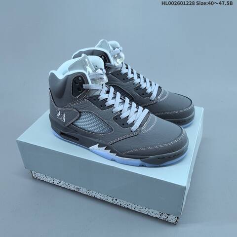 Jordan Air Jordan 5 Retro Wolf Grey EU 40-47 5 Basketball - Men's (BS-67222)