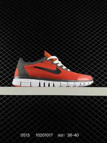 Nike Free 3 0 Orange Grey White Black Pink EU 36-40 Running - Unisex (BS-71493)