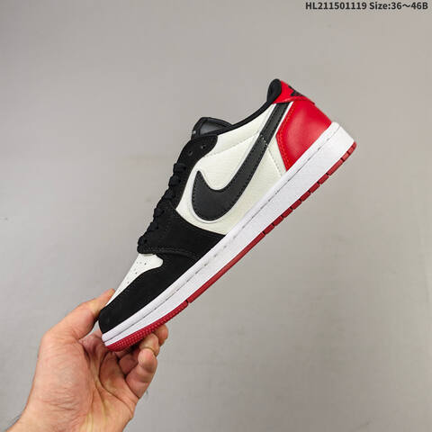 Jordan Air Jordan 1 Low x Travis Scott Black White Red EU 36-46 Lifestyle - Unisex (BS-63459)