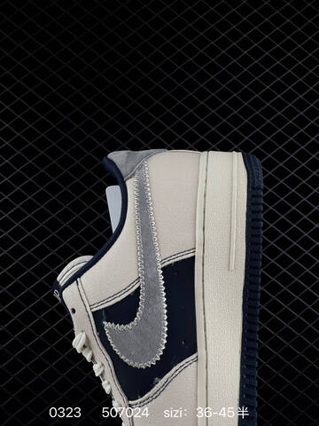 Nike Air Force 1 07 Low Beige Navy Blue Grey White EU 36-45 Lifestyle - Unisex (BS-72495)
