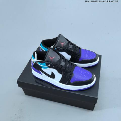 Jordan Air Jordan 1 Low Light British Tan Black Light Blue 35 5 47 5 Casual - Unisex (BS-65949)