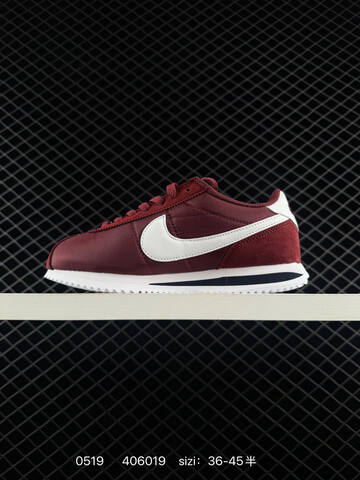 Nike Classic Cortez Nylon Burgundy White Black EU 36-45 Lifestyle - Unisex (BS-71364)
