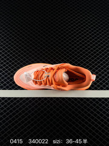 Nike Vomero Plus ReactX Air Zoom Peach Orange With Black Swoosh Gradient Orange Midsole EU 36-45 Half Sizes Available Running - Unisex (BS-72086)