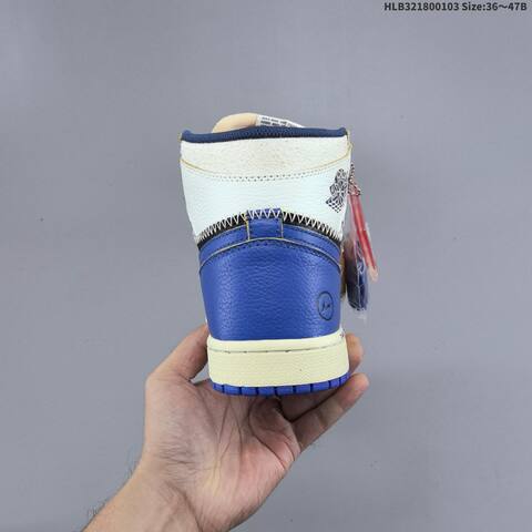 Jordan Air Jordan 1 Retro High OG Black Blue Gold White 36 47B Basketball - Women's (BS-67131)