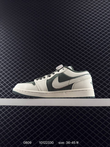 Jordan Air Jordan 1 Low Sail Dark Green Silver EU 36-45 Sneaker - Unisex BS-80946