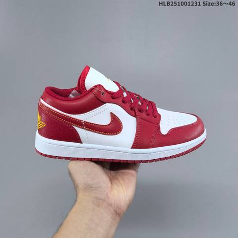 Jordan Air Jordan 1 Low Red White 36 46 Basketball - Unisex (BS-67160)