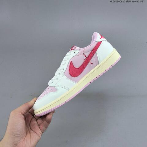 Jordan Air Jordan 1 Low Travis Scott Tropical Pink White EU 36-47 5 Casual - Unisex (BS-65779)