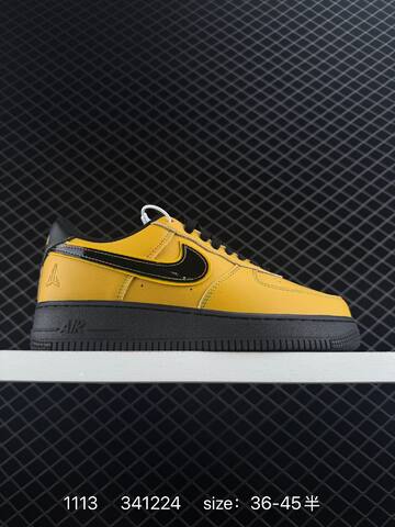 Nike Air Force 1 Low Yellow Black EU 36-45 Casual - Unisex (BS-74221)