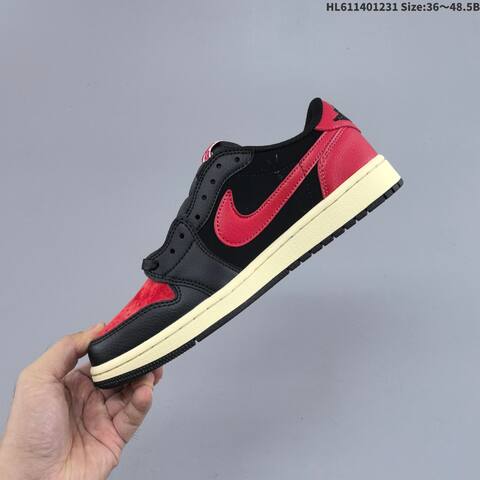 Nike Air Jordan 1 Black Red Cream 36-48 5 Basketball - Unisex (BS-67152)