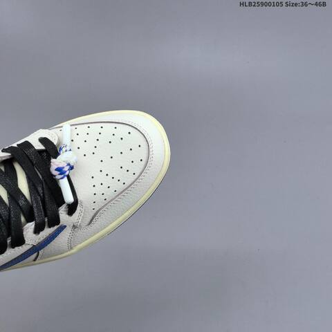 Nike Air Jordan 1 Low OG White Blue Black 36 46 Casual - Unisex (BS-67105)
