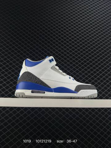 Jordan Air Jordan 3 Retro White Blue Grey Black EU 36-47 Basketball Shoe - Unisex (BS-80478)