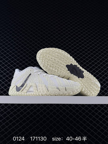 Nike Ja 3 White Cream With Black Swoosh And Blue Accents 40-46 5 Basketball - Men's (BS-72995)
