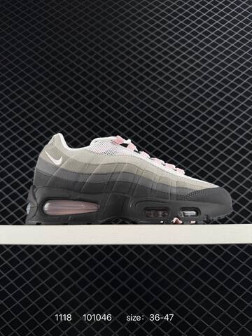 Nike Air Max 95 Gray Black White With Pink Accents 36-47 Lifestyle - Unisex (BS-74149)