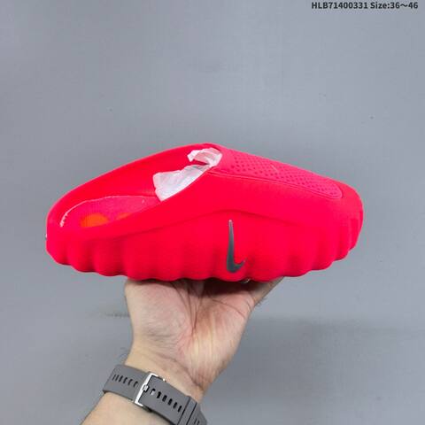 Nike Mind 001 Recovery Slide Light Beige Bright Red Silver Orange EU 36-46 Slides - Unisex BS-61016