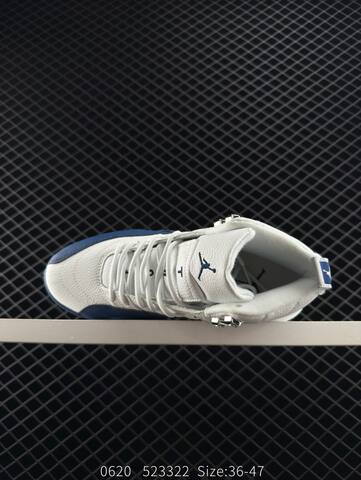 Jordan Air Jordan 12 Retro French Blue White Navy Blue Red EU 36-47 Basketball Shoe - Unisex BS-81173