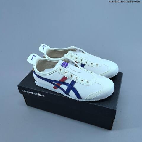 Onitsuka Tiger Mexico 66 Paraty Slip On White Black Orange Green Cream EU 36 45 Sneaker EU 36-45 Casual Sneakers - Unisex (BS-69027)