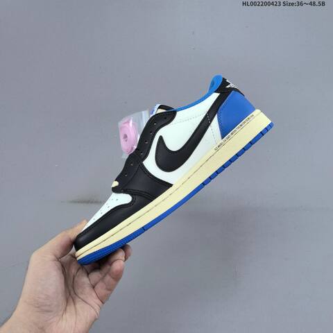 Nike Air Jordan 1 Low OG SP White Black Blue Cream 36 48 5 Casual - Unisex (BS-66080)