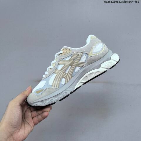 ASICS GEL NYC White Beige Grey EU 36-45 Running Shoe Running Sneakers - Unisex (BS-68813)