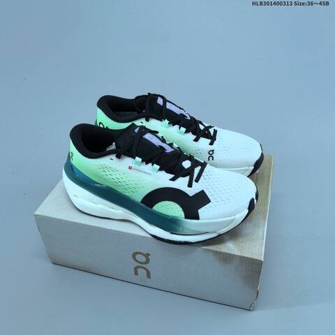 On Running Cloudboom Max Black White Or White Light Blue Navy EU 36-45 Running Shoe Running Sneakers - Unisex (BS-69678)