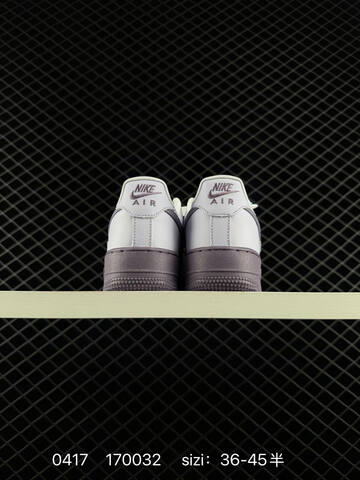Nike Air Force 1 White With Light Purple Accents Dark Purple Outsole And Midsole EU 36-45 Lifestyle - Unisex (BS-72032)