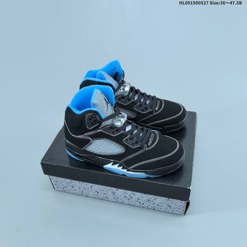 Jordan Air Jordan 5 Retro Black University Blue 36 47 5 Basketball - Unisex (BS-65853)