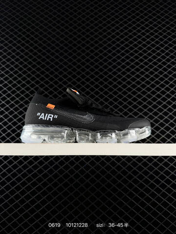 Nike Off-White x Air Vapormax Flyknit White Black Clear Orange EU 36-45 Running Shoe - Unisex (BS-70682)