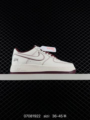 Nike Air Force 1 07 Off White Brown Grey Burgundy EU 36-45 Skate - Unisex (BS-70348)