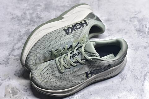 HOKA Rincon 4 Light Sage Off White Black Running Shoe Running Sneakers (BS-59403)