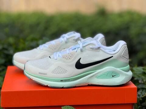 Nike Structure 26 ReactX HJ1101-100 White Black-Barely Green EUR 41 Running - Men's (BS-86968)