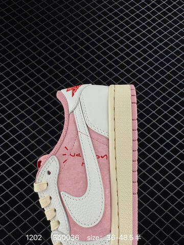 Jordan Air Jordan 1 Low OG SP Travis Scott Pink White Cream Red EU 36-48 5 Sneaker - Unisex BS-80131