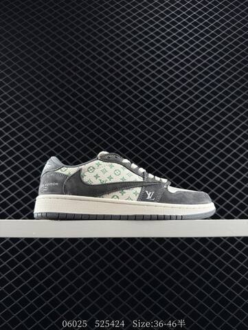 Jordan Air Jordan 1 Low Travis Scott Louis Vuitton Sail Navy Red Grey EU 36-46 Sneaker - Unisex (BS-81151)