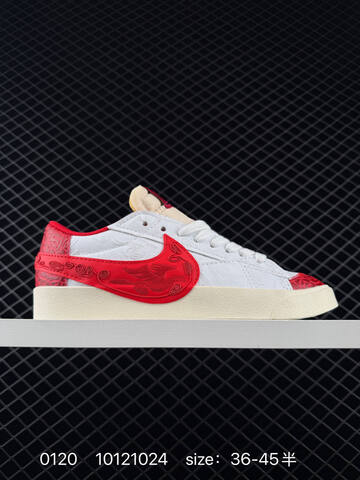 Nike Blazer Low 77 Jumbo White Red 36-45 5 Lifestyle - Unisex (BS-73058)
