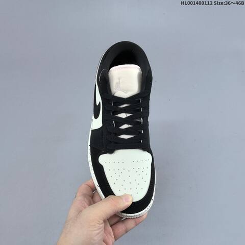 Jordan Air Jordan 1 Low Black White Grey 36 46B Basketball - Women's (BS-67002)