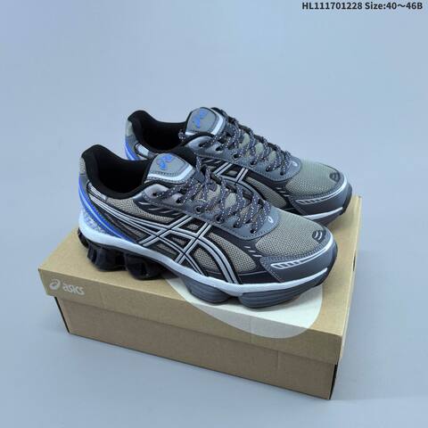 ASICS Gel-Kinetic Fluent Grey Silver Black Blue EU 40-46 Running Shoe Running Sneakers - Men's (BS-69116)
