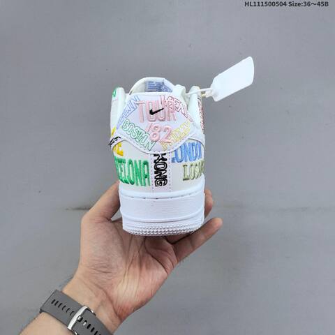 Nike Air Force 1 07 LV8 II1549 100 White Multicolor EU 36-45 Sneaker - Unisex (BS-60523)