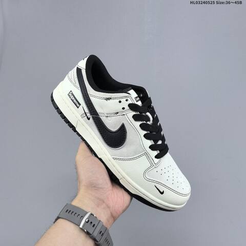 Nike Dunk SB Low Supreme Off White Black EU 36-45 Skate Shoe - Unisex (BS-60142)