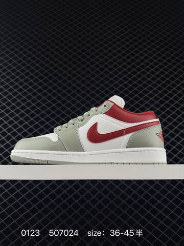 Jordan Air Jordan 1 Low White Light Green Red EU 36-45 Sneaker - Unisex BS-79786