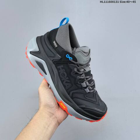 HOKA Kaha 3 Low GTX Black Grey Orange Blue EU 40-45 Trail Shoe Trail Running Sneakers - Men's (BS-69393)