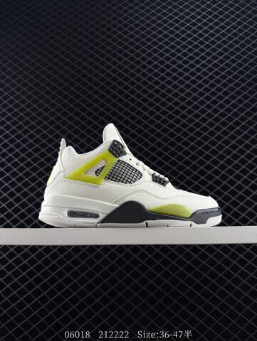 Jordan Air Jordan 4 Retro HJ5990 100 Sail Black Bright Lemon EU 36-47 Basketball Shoe - Unisex (BS-81184)