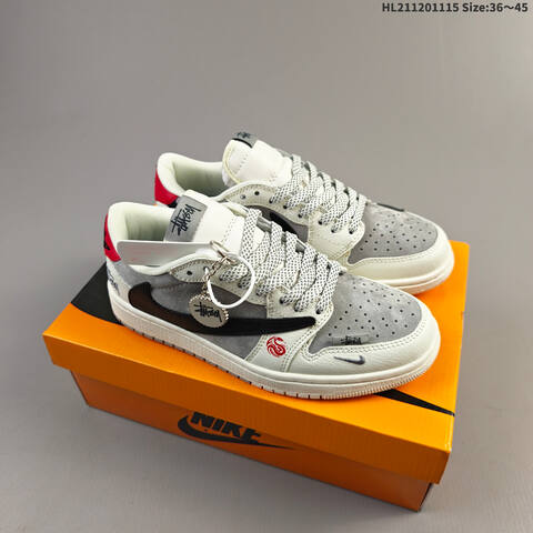 Jordan Air Jordan 1 Low White Green EU 36-45 Basketball - Unisex (BS-63694)