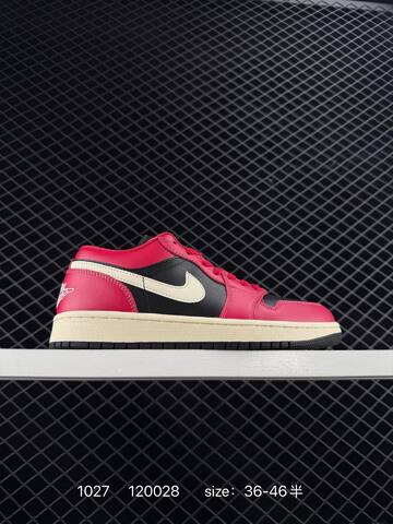 Jordan Air Jordan 1 Low Black Red Sail EU 36-46 Sneaker - Unisex (BS-80429)