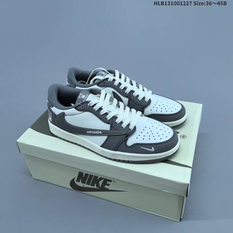 Nike Air Jordan 1 Low x Travis Scott x Supreme Reverse Mocha Black Gray EU 36-45 Lifestyle - Unisex (BS-67238)
