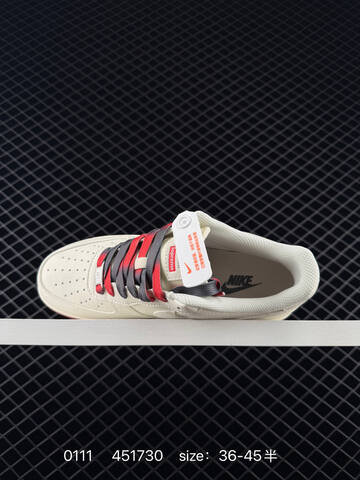 Nike Air Force 1 Off White Dark Grey Red EU 36-45 Sneaker - Unisex BS-79846
