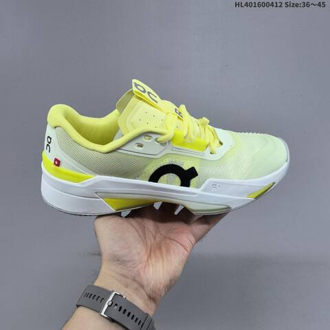 On THE ROGER Pro Pale Lime Neon Yellow White Black EU 36-45 Tennis Shoe Casual Sneakers - Unisex (BS-69616)