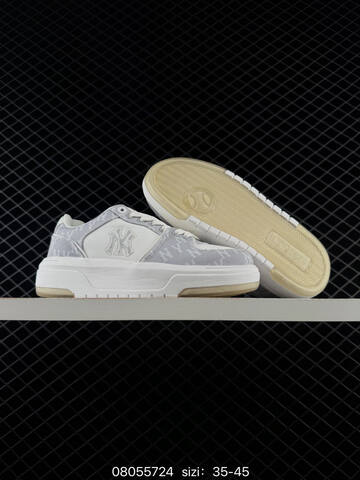 MLB CHUNKY LINER EMBO MONOGRAM ASXM056 White Light Grey 35-45 Sneaker Casual Sneakers - Unisex