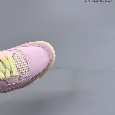 Jordan Air Jordan 4 Retro Pink Purple Yellow 36 47 Basketball - Unisex (BS-66139)